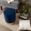 NAVY BLUE VELVET STOOL