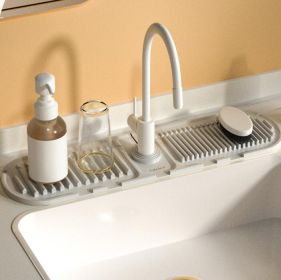 Heightened Slope Faucet Water Draining Pad