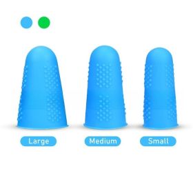 Silicone Finger Stall Anti-scald Non-slip High Temperature Resistant Fingertip Protective Cover With Particles Three Yards Food Grade