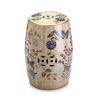 Butterfly Garden Ceramic Stool