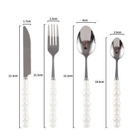 Ceramic Pearl Handle Knife Fork And Spoon Household Eating Soup Spoon Western Foodsteak Knife And Fork