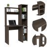 Versalles Writintg Desk; Two Superior Shelves; Five Cubbies -Smokey Oak