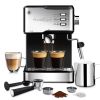 Geek Chef Espresso Machine, Espresso and Cappuccino latte Maker 20 Bar Pump Coffee Machine Compatible with ESE POD capsules filter&Milk Frother Steam