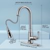 Touchless Kitchen Faucet Automatic Motion Sensor Christmas Gift; Kitchen Sink Faucets with 4 Modes Pull Down Sprayer; Commercial Modern Kitchen Water