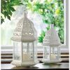 White Moroccan Lantern - Large Size for Stunning Home Decor