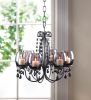 Midnight Elegance Candle Chandelier