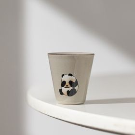 Ceramic Cup Panda Tea Set Household Chinese Style Lovely Single Cup Hostess Cup (Option: Panda Flower Cup 40ml)