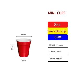 Red Disposable Plastic Cup Single Layer (Option: 55ml Red-401to500ml)