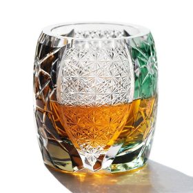 Lead-free Crystal Glass Hand Carved Cup (Option: Jupiter)