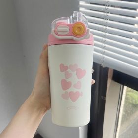 Junior High School Student Water Cup Special Insulation For School Men And Women Large Capacity (Option: Pink Love 500ml-2.1L)