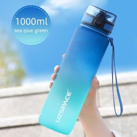 Large Capacity Water Cup For Sports Portability (Option: Sea Blue Green-1000ml)