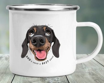 Dachshund Printing Enamelled Cup Mug (Option: C2)