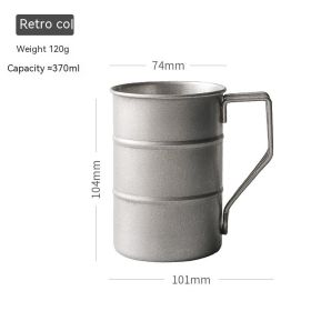 Creative Outdoor Mug Made Of 304 Stainless Steel With A Lid (Option: Retro-About 370ml)