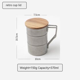 Creative Outdoor Mug Made Of 304 Stainless Steel With A Lid (Option: Retro Cup With Cover-About 370ml)