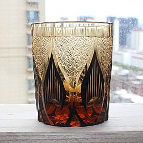 Household Fashion Simple Crystal Glass Cup (Option: Flame Amber Black)