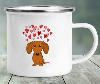 Dachshund Printing Enamelled Cup Mug (Option: C5)