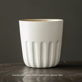 Creative Stoneware Japanese Large Tea Cup (Option: White-150ml)