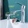 1pc New Universal 1080Â¬âˆž Rotation Extender Faucet Aerator; Plastic Splash Filter; Kitchen Washbasin Faucets Bubbler Nozzle Robotic Arm