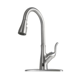 Pull Down Touchless Single Handle Kitchen Faucet (Color: as Pic)