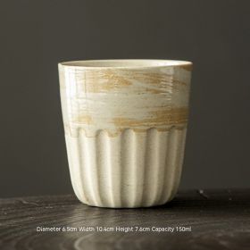 Creative Stoneware Japanese Large Tea Cup (Option: Retro White-150ml)