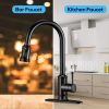 Kitchen Faucet- 3 Modes Pull Down Sprayer Kitchen Tap Faucet Head; Single Handle&Deck Plate for 1or3 Holes; 360Â¬âˆž Rotation; Stainless Steel No Lead fo