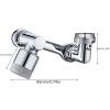 1pc New Universal 1080Â¬âˆž Rotation Extender Faucet Aerator; Plastic Splash Filter; Kitchen Washbasin Faucets Bubbler Nozzle Robotic Arm