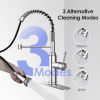 Kitchen Faucet - Spring Kitchen Sink Faucet with 3 Modes Pull Down Sprayer; Single Handle&Deck Plate for 1or3 Holes; 360Â¬âˆž Rotation; Spot Resist Stain